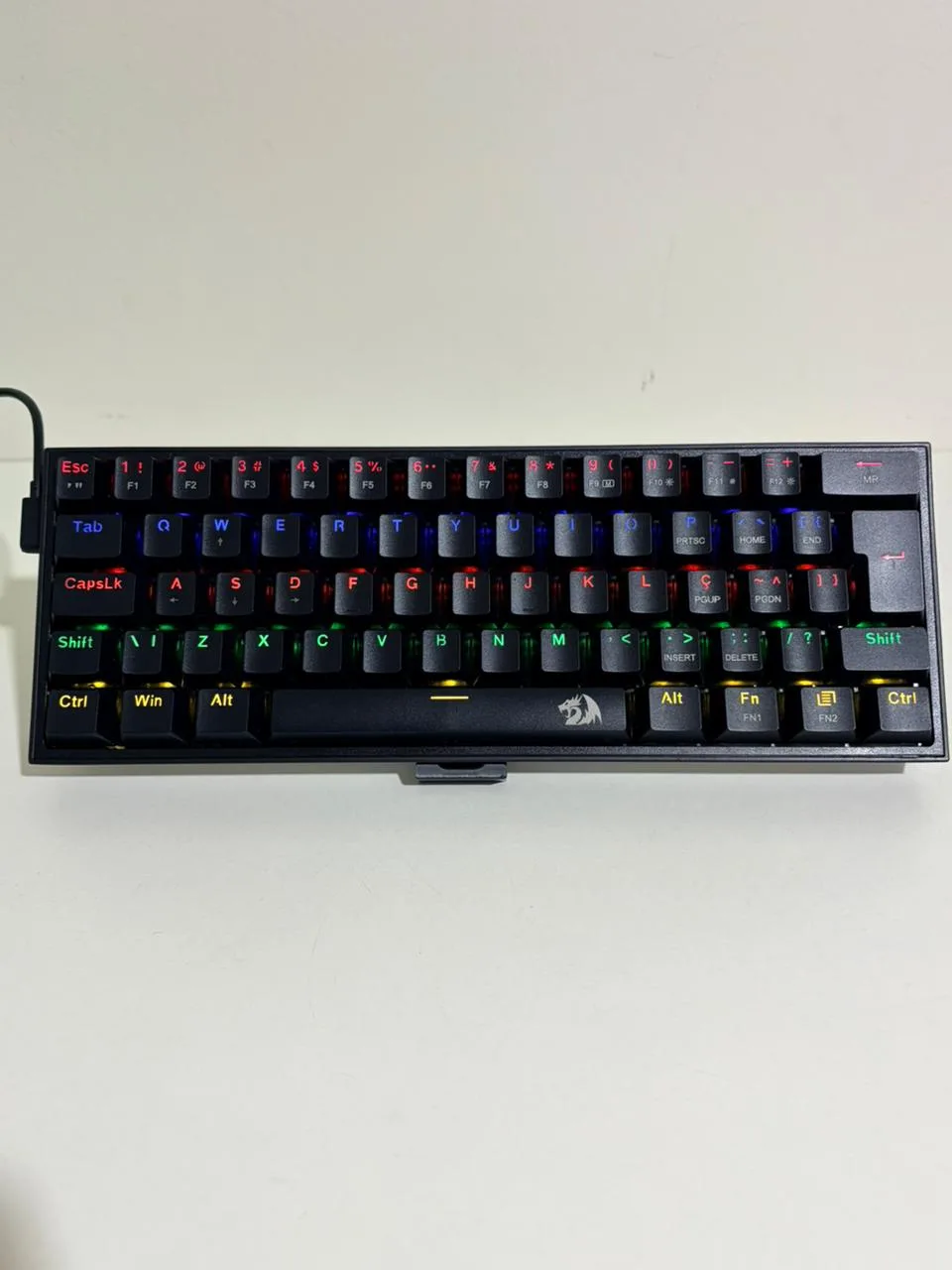 Teclado Redragon Fizz Rainbow K617-R-B Switch Brown