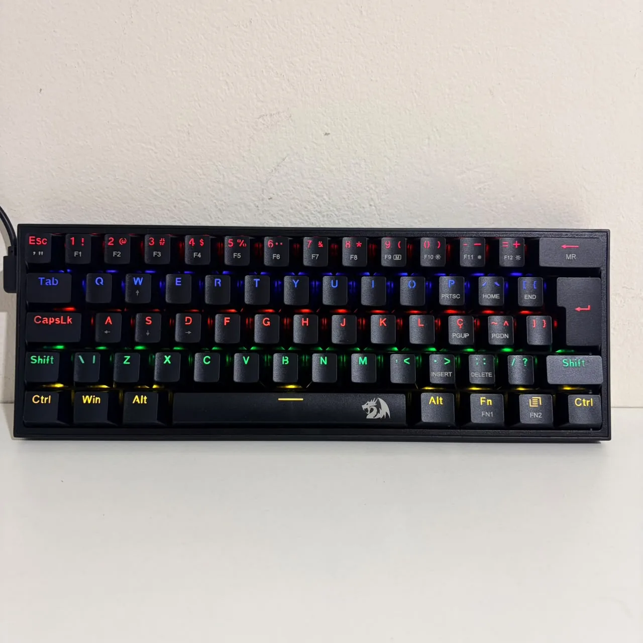 Teclado Redragon Fizz Rainbow K617-R-B